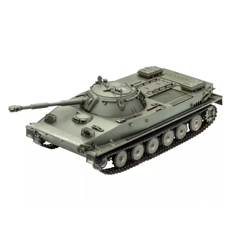 Kunststofmodel REVELL PT-76B schaal 1:72 bouwpakket, militair amfibisch licht gepantserd voertuig
