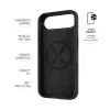 Achterkant telefoonhoesje FIXED MagFlow voor Apple iPhone Air, vloeibaar siliconen, zwart