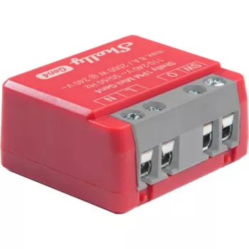 Shelly 1PM Mini Gen4 2-pack — Shelly Wi-Fi smartrelais met vermogensmeting, compacte modulevorm