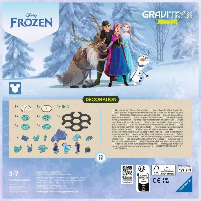 Ravensburger GraviTrax Junior uitbreidingsset Frozen Track 23861 – uitbreidingsset voor het GraviTrax Junior kogelbaansysteem