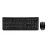 Toetsenbord muis inbegrepen CHERRY DC 2000 universeel USB AZERTY Belgisch zwart