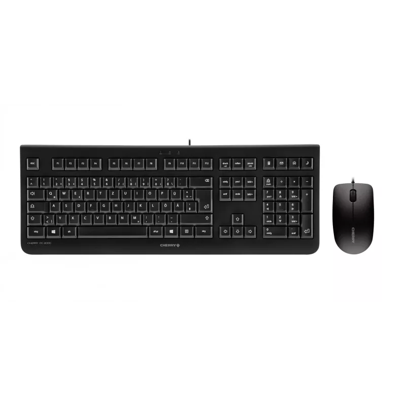 Toetsenbord muis inbegrepen CHERRY DC 2000 universeel USB AZERTY Belgisch zwart
