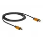 HDMI-kabel DeLOCK 85727 1m Type-A stekker naar stekker zwart goud