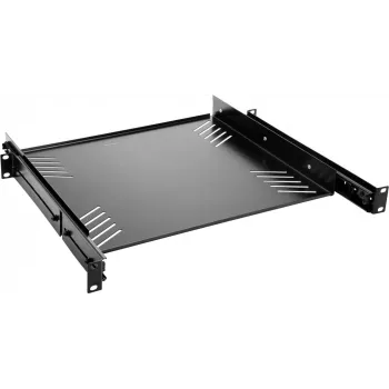 Rackplateau Omnitronic 30100840 1U uitschuifbaar — verstelbaar 1U-stalen plateau voor 19-inch racks