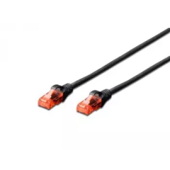 Netwerkkabel Digitus CAT 6 U/UTP RJ-45 0,5 m zwart