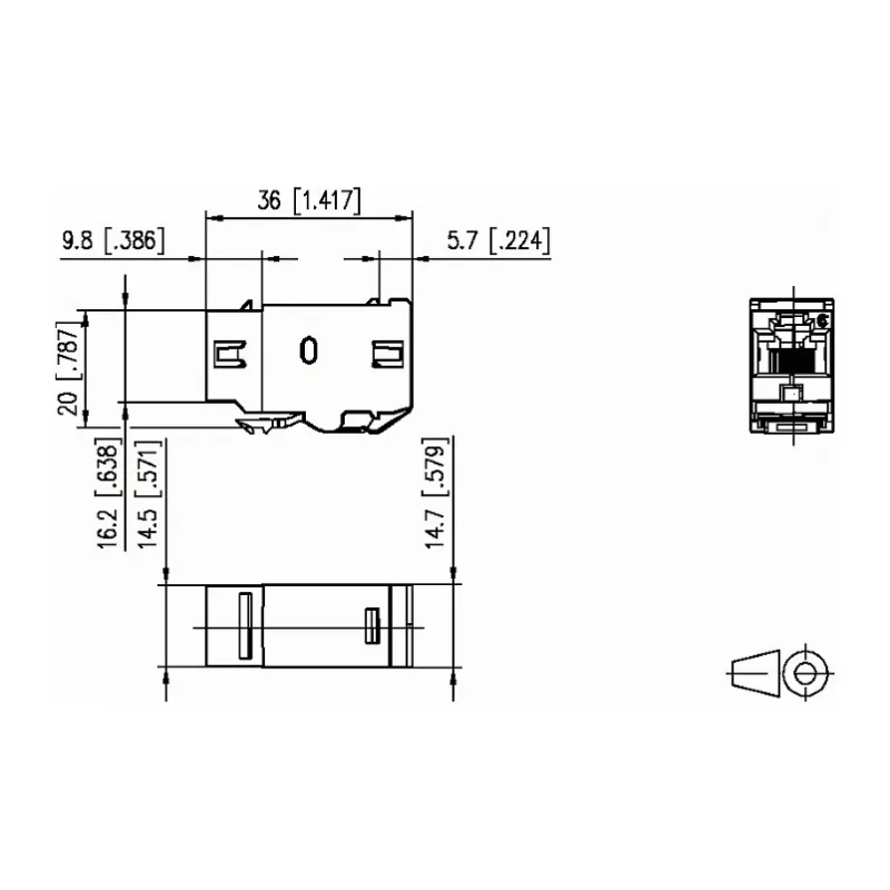 METZ CONNECT BTR IT CONNECT E-DAT Modulekoppeling 8(8) Cat.6 - aansluiting (1309A0-I)
