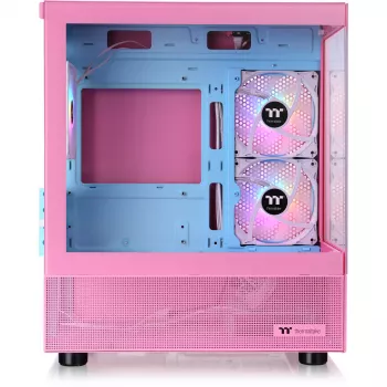 View 170 TG ARGB, towerbehuizing roze, Tempered Glass x 2