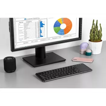 Draadloos toetsenbord RF TRACER TRAKLA46367 — full-size, membraan, touchpad, 2,4 GHz, zwart