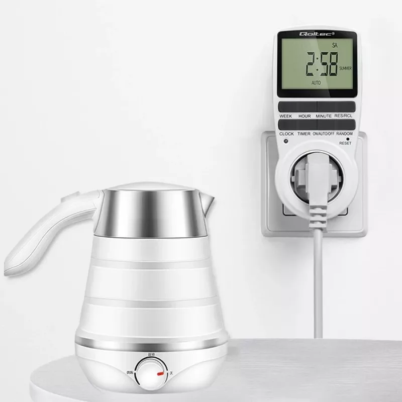 Elektronische timer QOLTEC PC0628 met LCD-display, 24-uurs countdown
