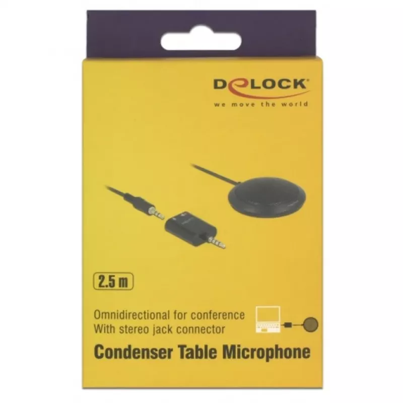 Tafelmicrofoon DeLOCK 65873 zwart