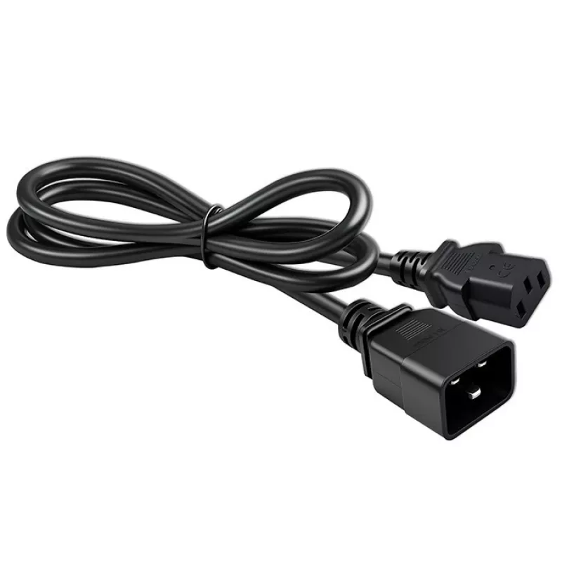 Stroomkabel Qoltec 53991 zwart 1,2 m C20 C13 koppeling