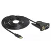 Delock 62964 USB-C naar serieel DB9 RS-232-adapter, 1,8 m, zwart