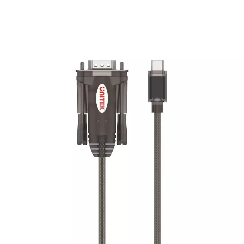 Unitek Y-1105K USB-C naar RS-232-adapter, 1,5 m, zwart