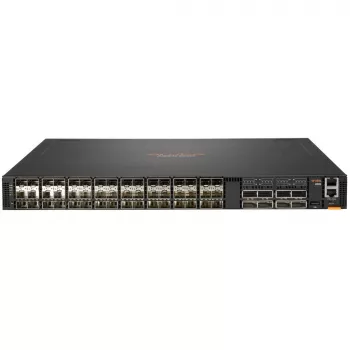 HPE - Aruba Serie - Switch - 8325-48Y8C - L3 - managed - 48 x 10/25 Gigabit SFP+ / SFP28 + 8 x 40/100 Gigabit QSFP+ / QSFP28 Luchtstroom van voor naar