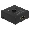 DeLock HDMI 2-1 bidirectioneel 4K 60 Hz compact - retail box - video-/audioswitch - 2 x HDMI - desktop (64072)