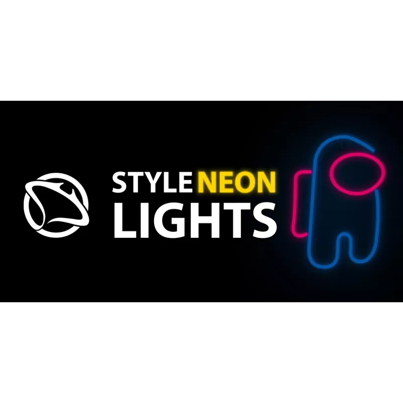 Decoratieve neon-ledlamp MANTA SNL27BLT Style Neon Lights ASTRONAUT, plug-and-play tafel-wand-ledaccentlamp