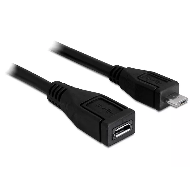 USB-kabel DeLOCK 83248 USB 2.0 1m Micro-USB B zwart
