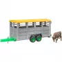 Veewagen met 1 koeienmodel accessoire, BRUDER, schaal 1:16, kunststof, groen/grijs