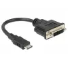 Videokabeladapter DeLOCK 65564 0,2 m HDMI type C naar DVI-D zwart