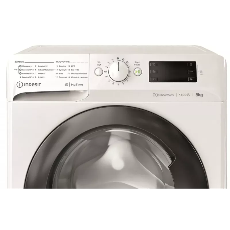 Wasmachine INDESIT MTWE81495WBPL 8 kg, 1400 t/min, energie-efficiëntieklasse B