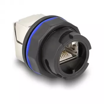 Delock 67047 RJ45 Cat.6A inbouwbus met LSA-aansluiting, zwart