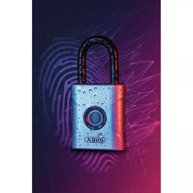 ABUS Touch 57/45 biometrisch hangslot 62575, vingerafdruksensor, 45 mm, IP66/IP68, weerbestendig, zilver