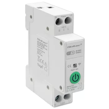 DIN-rail WLAN-relais QOLTEC 50881 — Netomschakelrelais 63A voor elektrische installaties