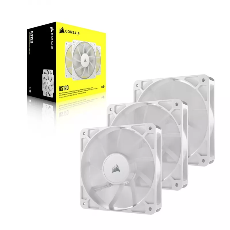 Corsair RS120 PWM behuizingsventilatoren, 3-pack, 120 mm, wit, CO-9050193-WW