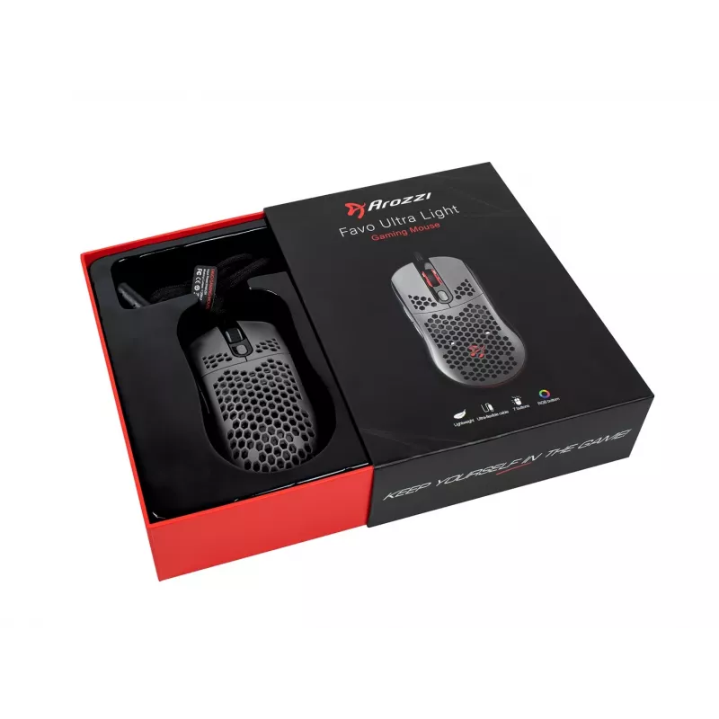 Arozzi Favo muis gaming rechtshandig USB Type-A optisch 16000 DPI