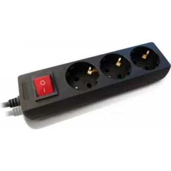 Verlengsnoer e+p E 46 1,5m 3 AC-stopcontacten zwart