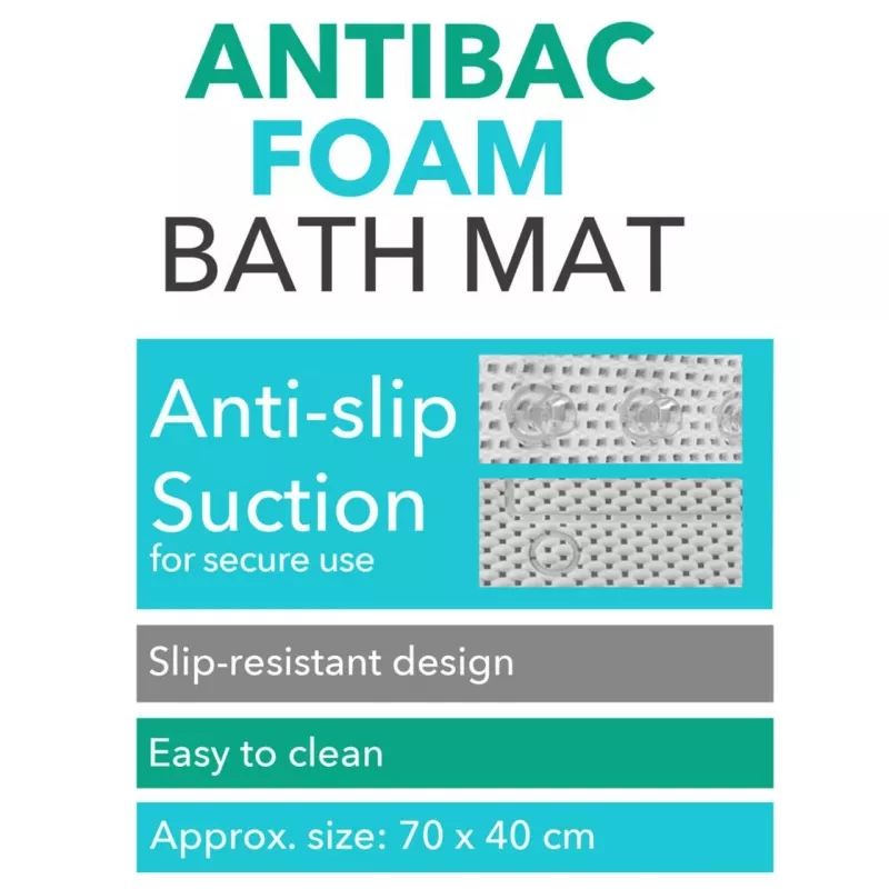 Badmat Beldray LA032722UFFEU7 Antibac Foam – badkamer-vloermat met antibacterieel schuimoppervlak