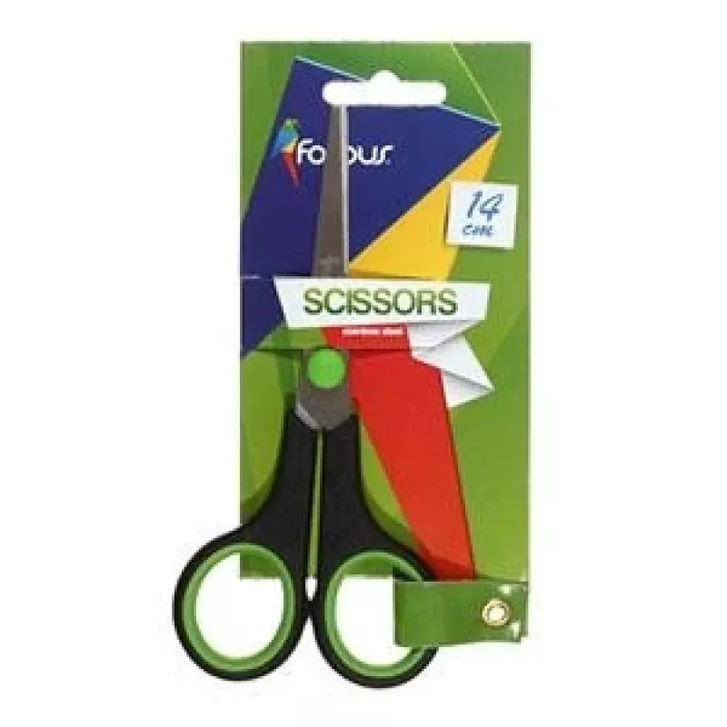 Schaar FORPUS FO60605 14 cm, gerubberde grepen, roestvrijstalen bladen