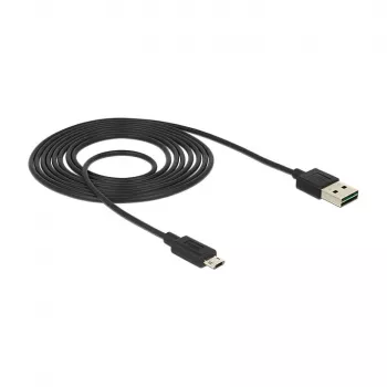 USB-kabel DeLOCK 83850 USB 2.0 2m USB A naar Micro-USB B zwart