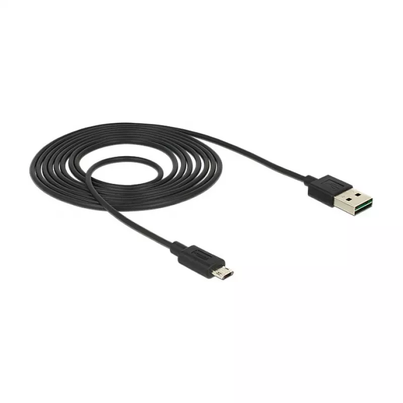 USB-kabel DeLOCK 83850 USB 2.0 2m USB A naar Micro-USB B zwart
