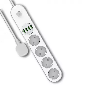 Power extension Colorway CW-CHE44W 2 m 4 AC-uitgangen indoor wit
