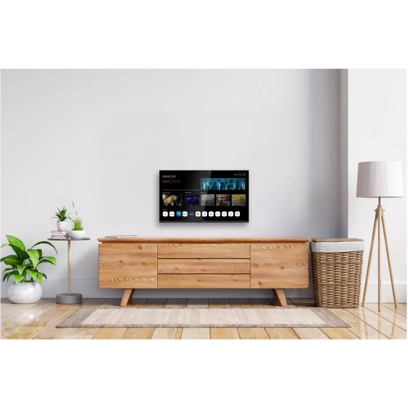 24 inch LED smart display televisie SENCOR SLE 24S830MB — HD-resolutie, energie-efficiëntieklasse E
