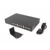 Unmanaged switch LANBERG RSGE-24 — 24× Gigabit Ethernet 1U, rack-monteerbaar, zwart