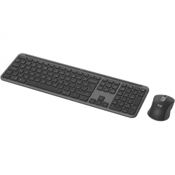 Logitech MK950 Signature slank toetsenbord muis inbegrepen kantoor RF Wireless + Bluetooth QWERTY US International grafiet