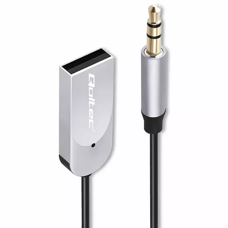 Draadloze audio-ontvanger-adapter QOLTEC HiFi BT6.0 2xRC – Bluetooth-audio-ontvanger voor luidsprekers en autoradio