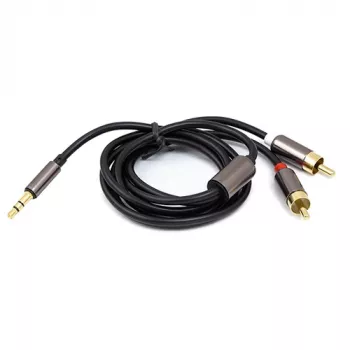 Audiokabel 3,5 mm - 2x RCA, 1 m