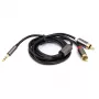 Audiokabel 3,5 mm - 2x RCA, 1 m