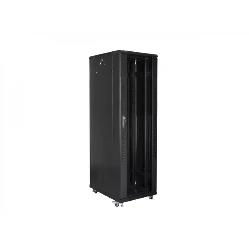LANBERG 19 42U 800x800 vrijst. glazen deur (flatpack) zw (expeditieverzending)