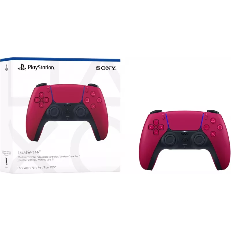 Gamepad Sony DualSense v3 rood — Bluetooth/USB, USB-C, ingebouwde accu, PS5, 160×106×66 mm