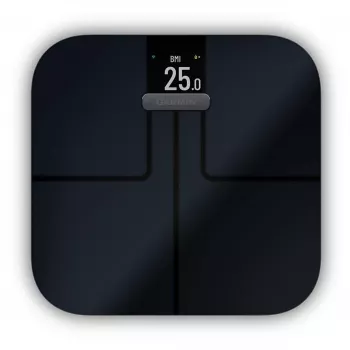 Elektronische personenweegschaal GARMIN Index S2 — zwart, max. 181,4 kg, Wi-Fi/Bluetooth, lichaamssamenstelling