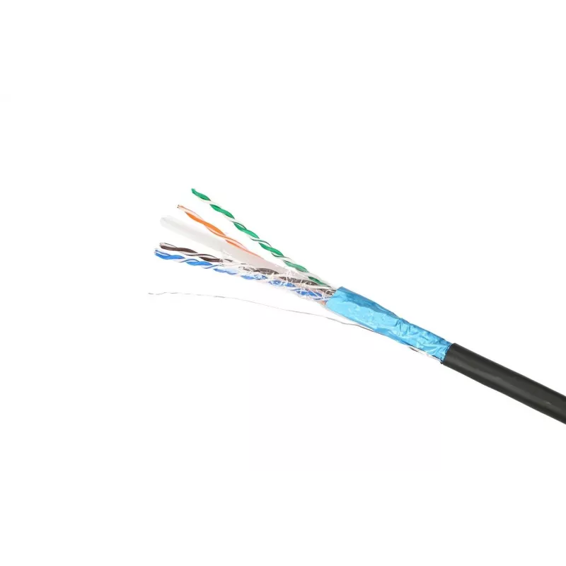 Netwerkkabel Extralink Twisted Pair CAT6 FTP (F/UTP) V2 Outdoor 305 m zwart