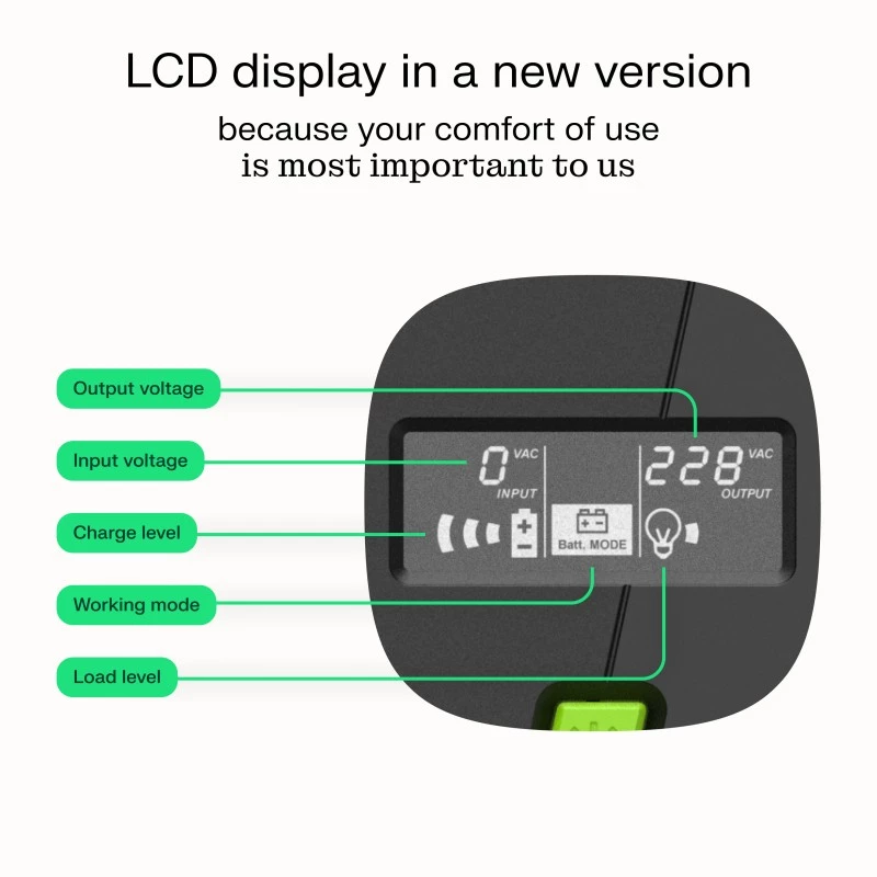 Green Cell UPSLP700 USV (uninterruptible power supply) Line-Interactive 1 kVA 700 W 4 AC-uitgangen