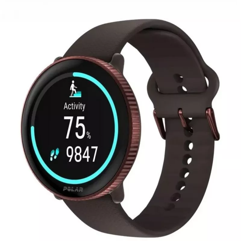 Polar Ignite 3 titanium bruin leer M/L