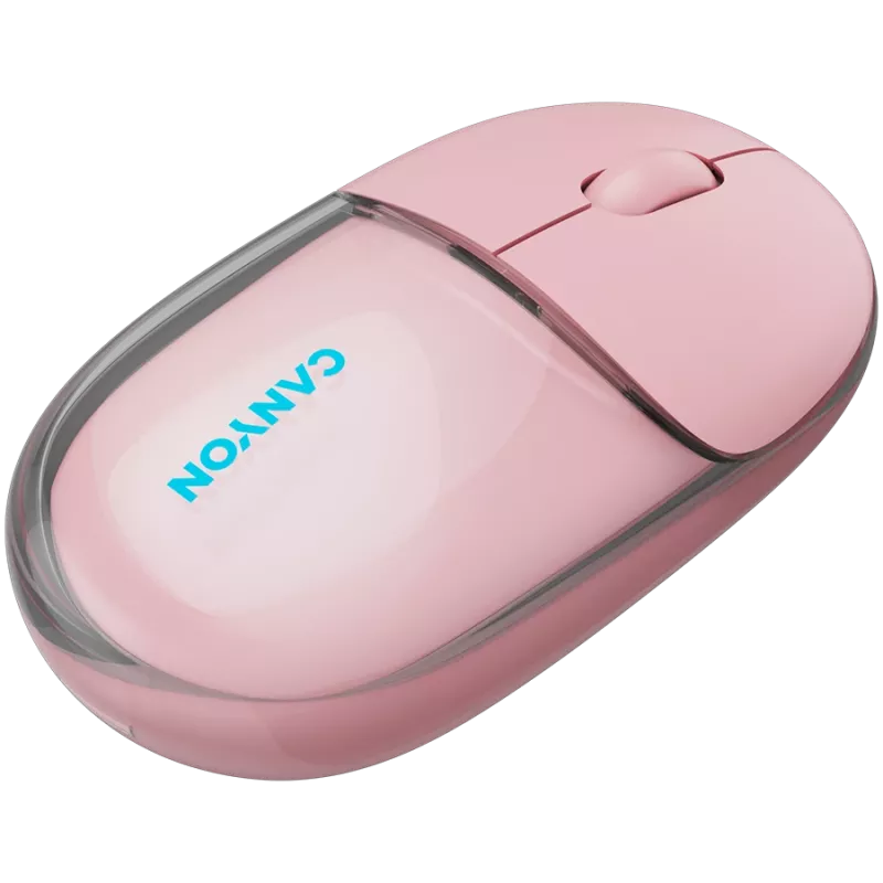 CANYON muis OnClick 24 BT/ draadloos transparant/roze