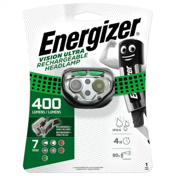 Hoofdlamp Energizer Vision Ultra E301528200 — oplaadbaar 400 lumen