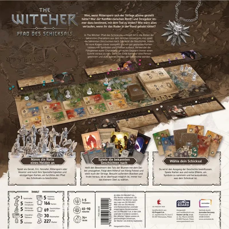 Bordspel Asmodee The Witcher: Pad van het Lot Deluxe Edition – tabletop-rollenspel/strategiespel